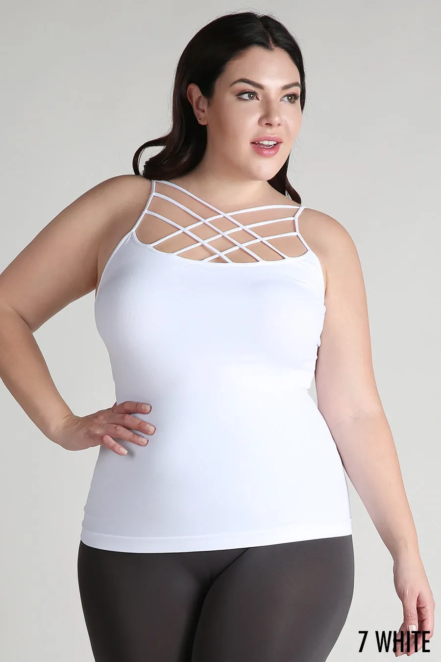 Triple Criss-Cross Plus Size Camisole (4 Colors)