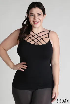 Triple Criss-Cross Plus Size Camisole (4 Colors)