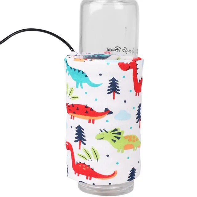 USB Charging Baby Bottle Heated Cover Newborn Baby Bottle Feeding Insulated Bag Portable Infant Milk Feeding Warmer Nursing Care