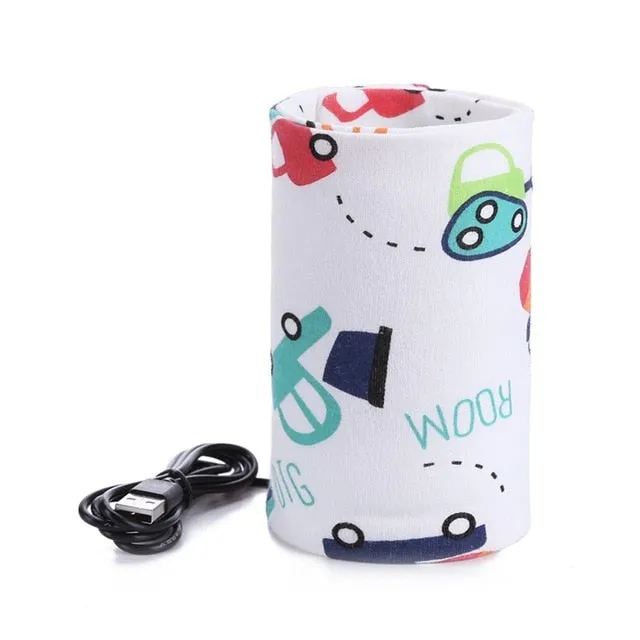 USB Charging Baby Bottle Heated Cover Newborn Baby Bottle Feeding Insulated Bag Portable Infant Milk Feeding Warmer Nursing Care