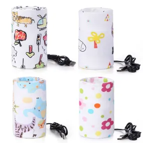 USB Charging Baby Bottle Heated Cover Newborn Baby Bottle Feeding Insulated Bag Portable Infant Milk Feeding Warmer Nursing Care
