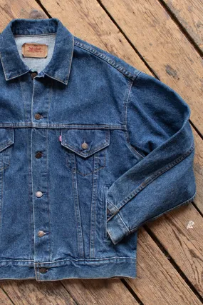 Vintage 1980s Levi's Denim Jacket with Hand Warmer Pockets - Medium