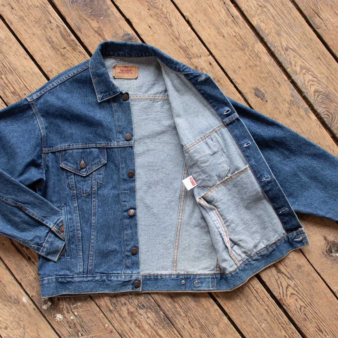 Vintage 1980s Levi's Denim Jacket with Hand Warmer Pockets - Medium