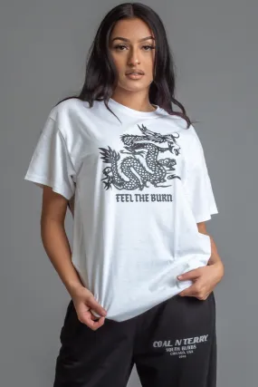 WHITE N BLK FTB TEE