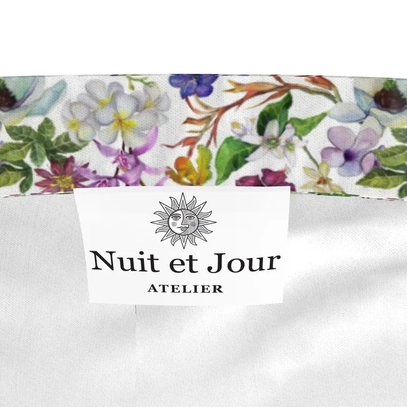 Womens Luxury Pyjama Shorts - Orchid Light Botanicals